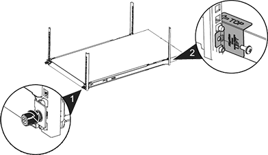 Insert the Quiver 1U Hybrid Gen2 Node Chassis into the Rack