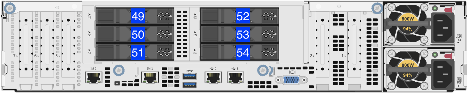 The rear small form factor hot-plug drive in the HPE Apollo 4200 Gen10 node