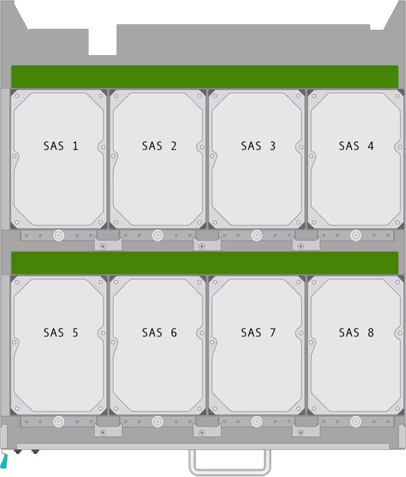 Quiver 2U Hybrid Gen2 HDD Bay Mapping: Drawer 1