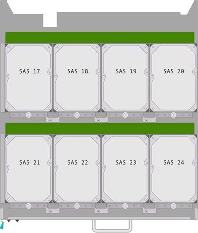 Quiver 2U Hybrid Gen2 HDD Bay Mapping: Drawer 3