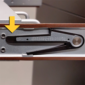 Pinch the Black Latch on Both Sides