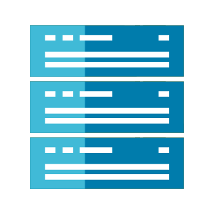 A stylized image of a server rack, symbolizing installing, configuring, and maintaining hardware